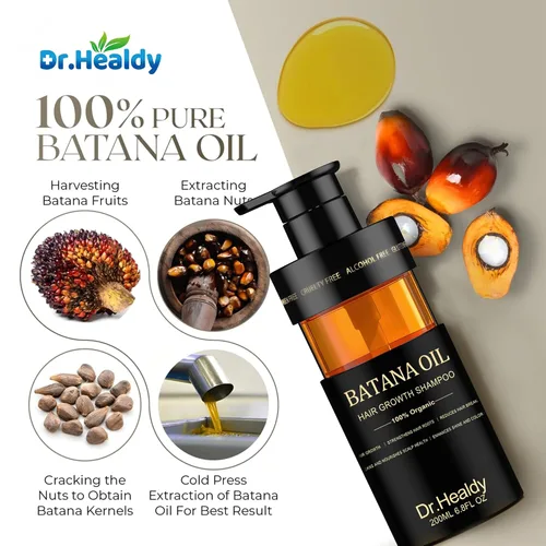 Miniatura 3 de Dr.Healdy - Champú de aceite de batana para el crecimiento del cabello, contra la pérdida de cabello e hidrata, reduce la rotura, fórmula sin
