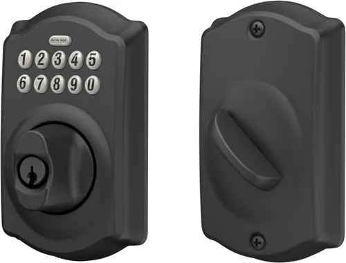 Miniatura 8 de SCHLAGE - Cerrojo de seguridad electrónico BE365 CAM 622 con teclado, negro mate