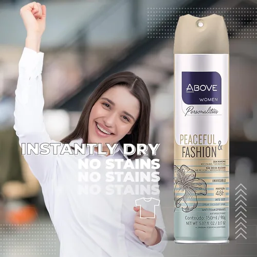 Miniatura 5 de ABOVE 48 Hours Personalities - Desodorante antitranspirante, pacífico y a la moda, 3.17 onzas, desodorante en aerosol para mujeres, notas de lirio