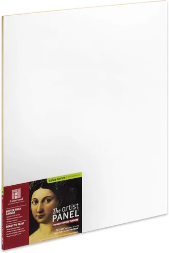 Miniatura 35 de Ampersand Art Supply Panel de pintura de arte de madera Gesso: textura de lienzo, cuna de 3/4 pulgadas, 12 x 16 pulgadas
