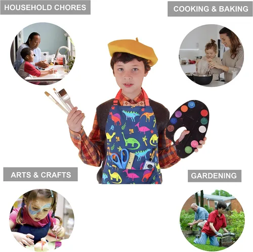 Miniatura 7 de Delantal para niños - cocina, jardinería, artista, pintura, limpieza, horneado, cerámica, chef, cocina, regalo para niños, niñas