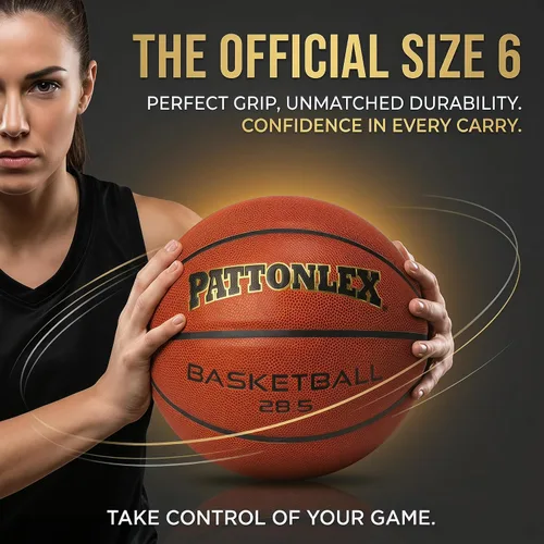 Miniatura 2 de Basketball Ball – Official Size– Composite Leather Indoor/Outdoor Basketball for Men, Women & Girls, with Pump Marrón-NO.6