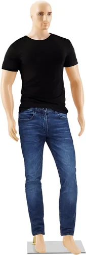 Maniquí masculino de cuerpo completo de 72.8 pulgadas, modelo de cuerpo humano realista, maniquí de exhibición de estilo brasileño con brazos