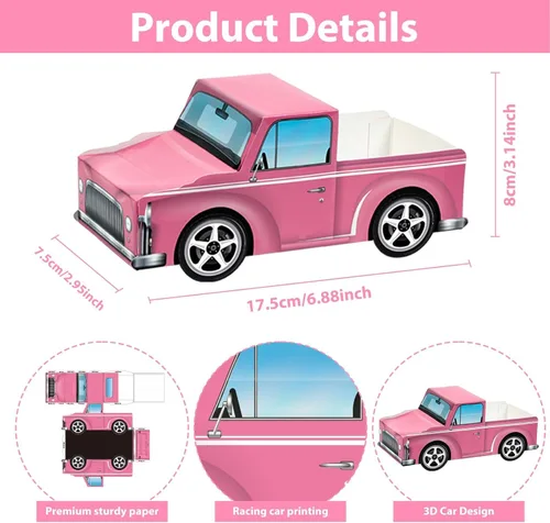 Miniatura 3 de 24 cajas de comida clásicas para fiestas de autos de carreras, suministros para fiestas de cumpleaños, camiones para niños, caja de alimentos