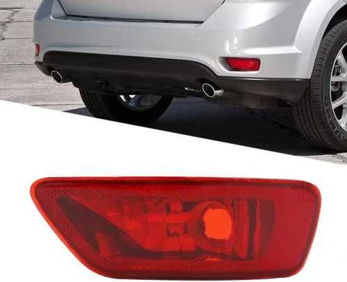 Miniatura 10 de Parachoques trasero antiniebla lámpara reflector cubierta para Jeep Compass Grand Cherokee 2011-2017, para Dodge Journey 2012-2018 (izquierda)