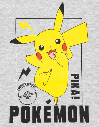 Miniatura 7 de Pokemon Camisetas para Niños Gris Verde O Negro Top Pikachu Squirtle Bulbasaur Charmander