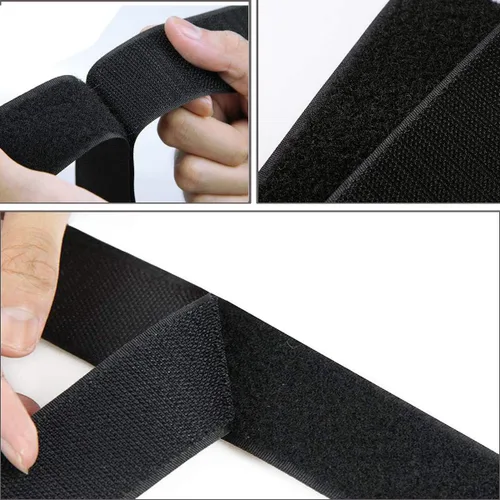 Miniatura 3 de Cinta de velcro para coser de 4 pulgadas de ancho, cinta de nailon no adhesiva para coser manualidades, ropa, zapatos (negro, 3 yardas)