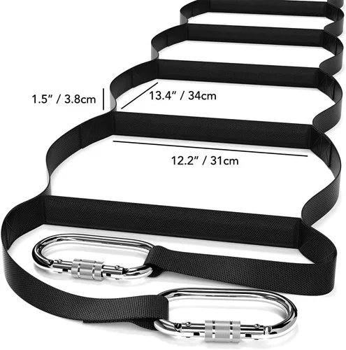 Miniatura 8 de Escalera de escape de incendios reutilizable de 3 pisos de 24 pies Escaleras de escape fabricadas en Estados Unidos para hogares de 3 pisos