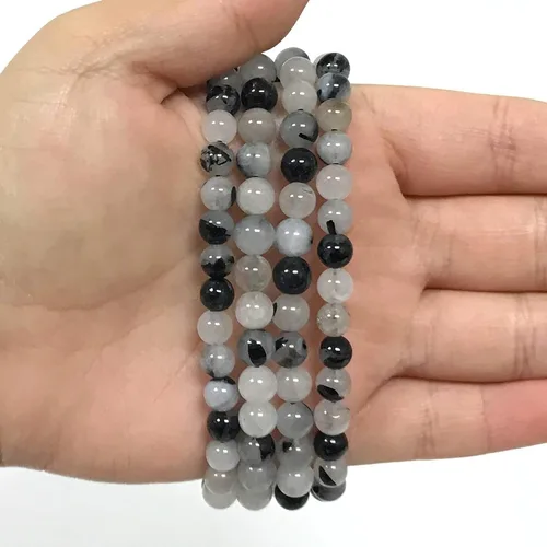 Miniatura 51 de Gem Avenue Handmade Round Bead Stretch Bracelet Unisex Natural Stone Beaded Jewelry for Men & Women, Elastic Wristband for Daily Wear