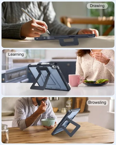 Miniatura 4 de DTTO Funda para iPad (A16) 11ª generación de 11 pulgadas 2025, funda para iPad de 10ª generación, soporte ajustable para vertical/paisaje, protector
