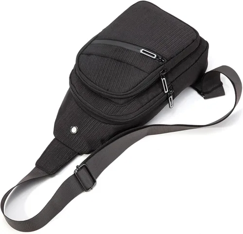 Miniatura 6 de EVANCARY - Mochila pequeña tipo bandolera para mujeres y hombres, mochila de pecho tipo bandolera para viajes, senderismo y actividades al aire
