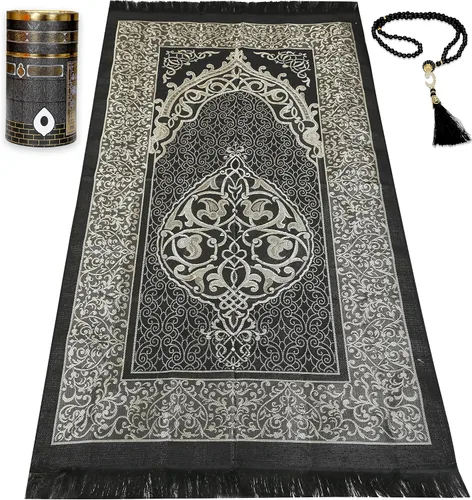 Alfombra de oración musulmana, Islam y cuentas, caja de diseño Kaabe Eid, Ramadán y regalos islámicos, alfombra de oración para salah, tapete de