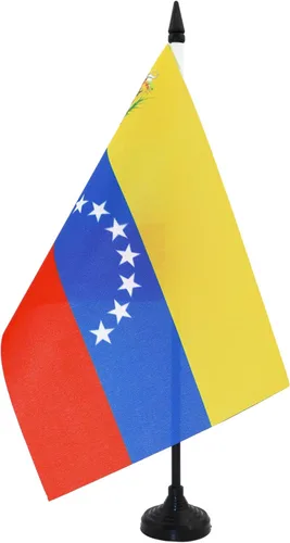 Miniatura 109 de Bandera de mesa de Anguila de 4 x 6 pulgadas, bandera de escritorio británica de Anguila, 5.9 x 3.9 in, palo y base de plástico negro AZ FLAG