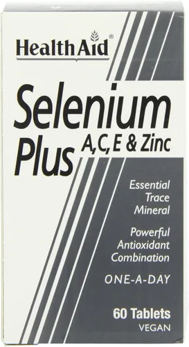 Miniatura 3 de Health Aid Selenio Plus (Vitaminas A, C, E y Zinc) 60 Tabletas