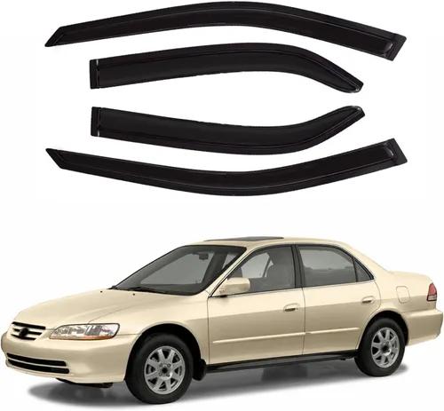 Deflector de viento Compatible con Honda Accord Sedán de 4 puertas 1998-2002 Protectores de ventana contra el sol, la lluvia y el humo 94959