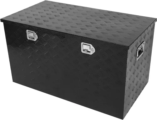 Miniatura 9 de confote Caja de herramientas de 20 pulgadas con rayas de aluminio plateado para cama de camioneta pickup, remolque RV, organizador de almacenamiento