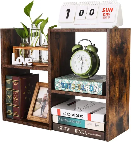 Miniatura 7 de PAG Organizador de Escritorio Estante de Escritorio Estantería Ajustable de Encimera Estantes de Mesa Pequeños Organizador de Libros Organización