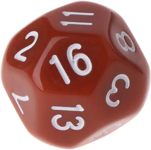 Miniatura 5 de Juego de 10 dados poliédricos D16 para Calabozos y Dragones de 16 caras