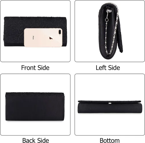 Miniatura 3 de Bolsos de embrague para las mujeres de encaje floral bolso de noche