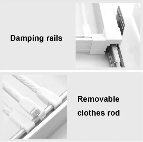 Miniatura 6 de THEGA Barra extensible de alta resistencia para armario – Perchero extraíble para ropa, perchero extraíble para pantalones, percha para pantalones