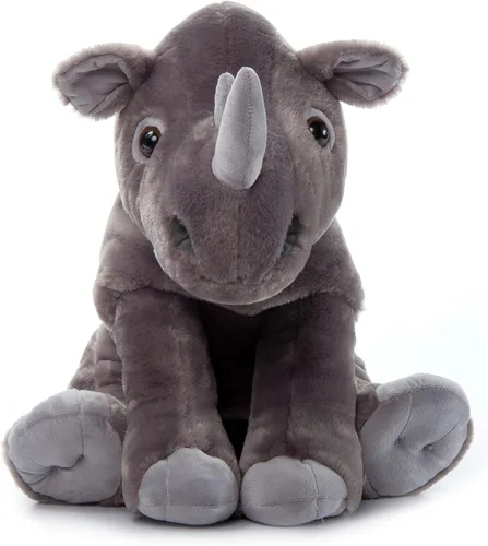 Miniatura 2 de The Petting Zoo Rinoceronte de peluche, regalos para niños, animales salvajes del zoológico Onez, juguete de peluche jumbo de rinoceronte del sur