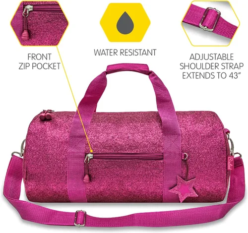 Miniatura 4 de Bixbee Bolsas de lona para niños, rubí frambuesa (Ruby Raspberry), L, Bolsa de lona