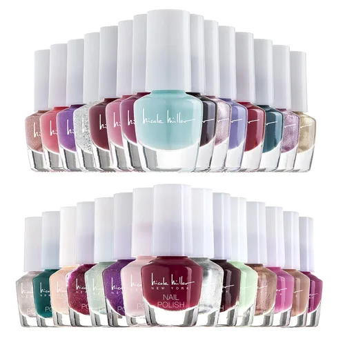Miniatura 14 de Nicole Miller - Juego de mini esmaltes de uñas, colores brillantes y vibrantes para uñas de manos y pies, morado Púrpura