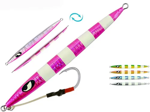 Miniatura 19 de OCEAN CAT Jigs de pesca de agua salada en alta mar Jigging de velocidad de lanzamiento lento señuelos vertical Jigging vertical Plantilla de otoño