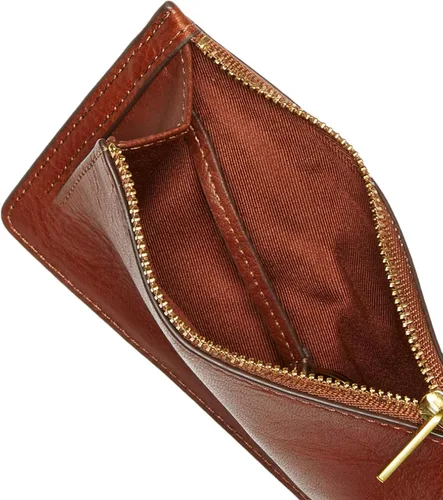 Miniatura 5 de Fossil Cartera Logan de piel para tarjetas para mujer cartera con llavero