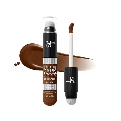 Miniatura 20 de IT Cosmetics Bye Bye Dark Spots Corrector + suero iluminador – 2% niacinamida, ácido hialurónico y cafeína – Cobertura media, acabado natural, todo