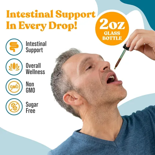 Miniatura 5 de IntestiClear - Suplemento avanzado de apoyo intestinal - Entrega de líquidos para una mejor absorción - Ajenjo, clavo, nogal negro, ajo y más