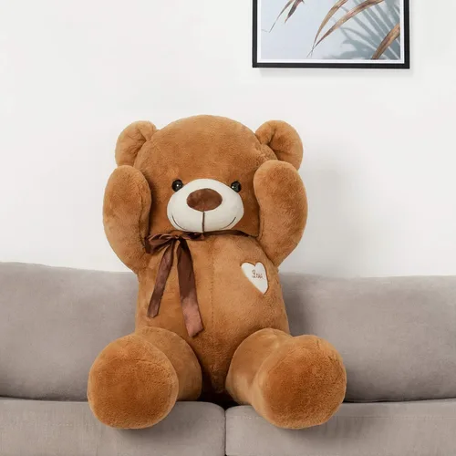 Miniatura 2 de YunNasi Oso de peluche grande de 39 pulgadas, oso de peluche gigante con corazón de amor, juguete de peluche grande y suave, ideal para niños