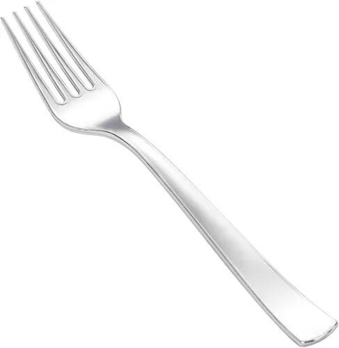 Miniatura 14 de YOUBET 50 tenedores de plástico dorado – Tenedores de plástico resistentes – cubiertos desechables dorados sólidos y duraderos para fiestas, picnic