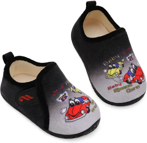 JIASUQI Pantuflas mullidas para niños pequeños, zapatos cálidos para la casa para niños y niñas