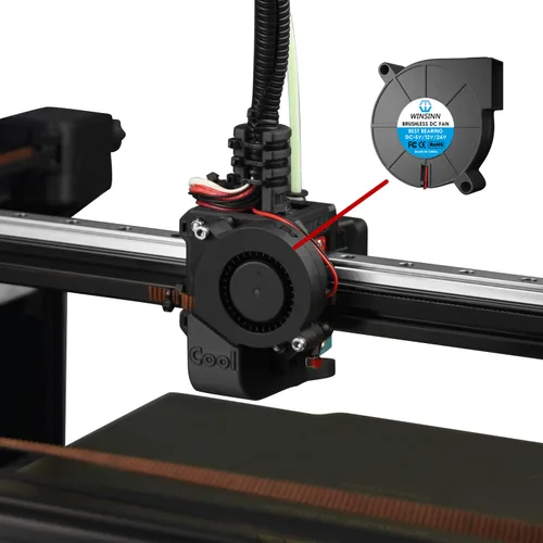 Miniatura 5 de WINSINN Ventilador de ventilador USB de 1.969 in 5015 de 5 V, 1.969 in, micro mini USB de 5 voltios, ventilador de turbina turbina de doble