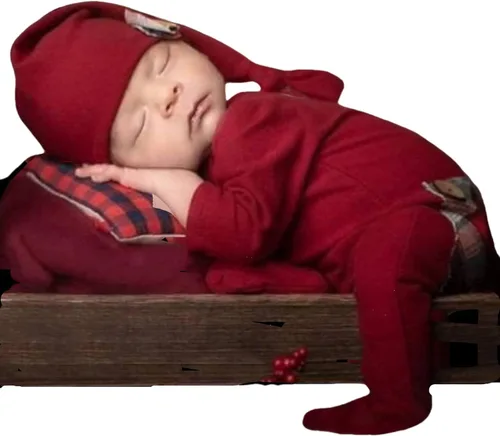 Miniatura 18 de Ropa de Navidad para recién nacido, accesorios para sesión de fotos, ropa de ganchillo, pantalones de sombrero rojo de Papá Noel, accesorios