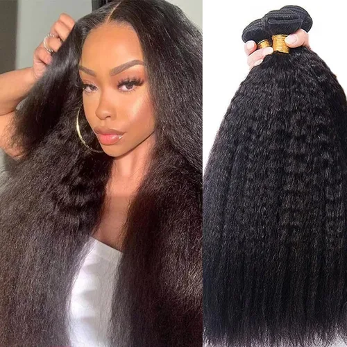 Miniatura 59 de Extensiones de cabello humano afro rizado 4B 4C Afro Kinky a granel de cabello humano virgen sin procesar para mujeres, negro natural, 8 pulgadas