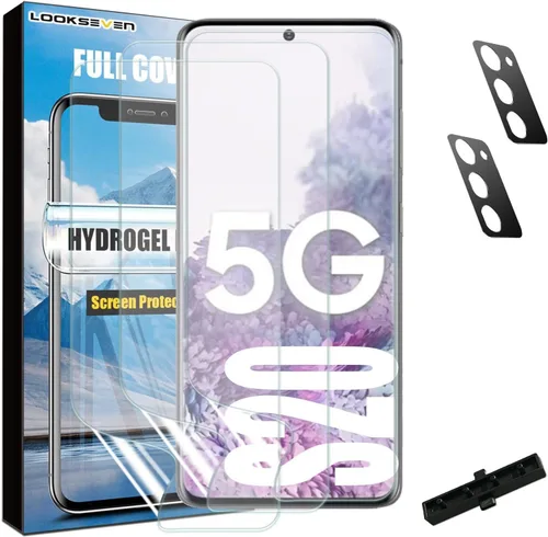 Miniatura 15 de LOOKSEVEN Paquete de 3 protectores de pantalla de película de hidrogel (no vidrio) + 2 paquetes de protectores de lente de cámara de vidrio templado