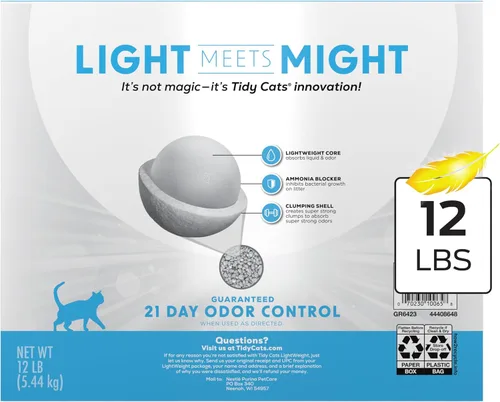Miniatura 12 de Purina Tidy Cats Ligera con Glade Clear Springs Multi-Gato, Aglomerante, Bajo Polvo, Arena Perfumada para Gatos - Caja de 12 lb