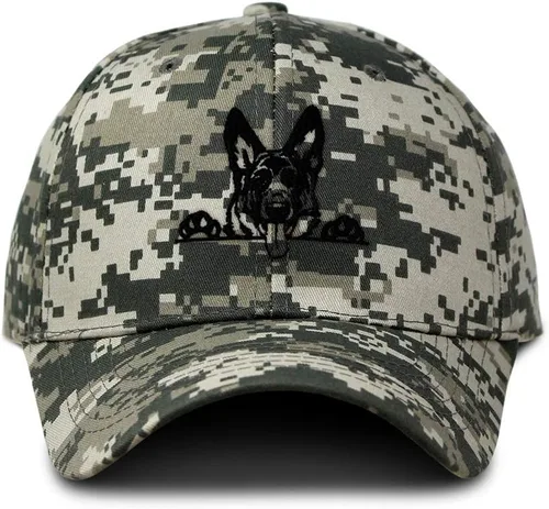 Miniatura 8 de Gorra de béisbol de camuflaje de encargo que mira el cierre de la correa del algodón del bordado del pastor alemán