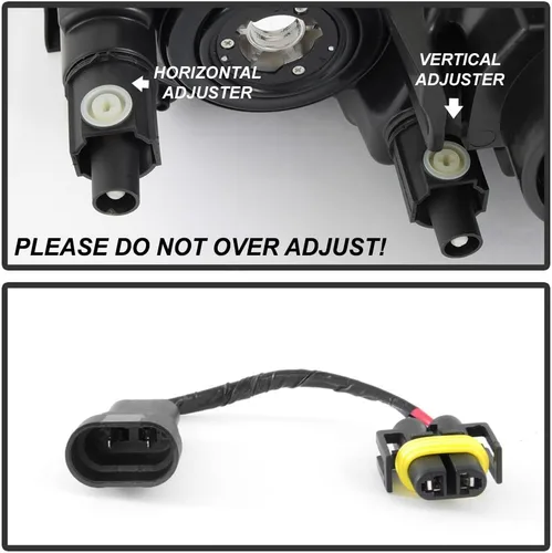 Miniatura 5 de ACANII - Faros de proyector para Toyota RAV4 RAV-4 2009 2010 2011 2012, lámparas para lado del conductor y del pasajero