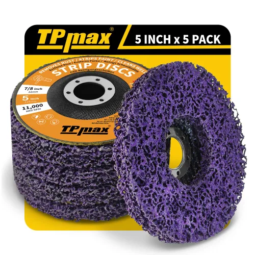 Miniatura 11 de TPmax Rueda eliminadora de óxido de discos de 4-1/2 pulgadas x 7/8 pulgadas, rueda de tira de polietileno para quitar pintura y oxidación, disco