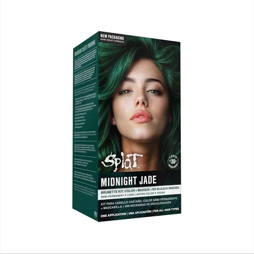 Miniatura 10 de Splat Hair Splat Rebellious Colors 30 Wash - Kit de coloración para el cabello, jade medianoche, 6 onzas Jade(Midnight Jade)