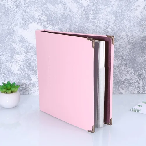 Miniatura 9 de NUOBESTY Álbum de boda, rosa, 8.8x8.5 in, papel
