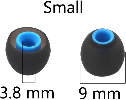 Miniatura 2 de 12 almohadillas de repuesto de tamaño pequeño para Powerbeats Pro, BeatsX, Senso, TOZO, Sony y otros auriculares intrauditivos de 0.150 in