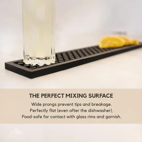 Miniatura 3 de Premium A Bar Above - Tapete de barra resistente, tapete de silicona apto para alimentos, tapetes de bar para encimera, accesorios de barman de Negro