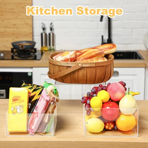 Miniatura 2 de Geelin Paquete de 8 elevadores acrílicos para buffet - Cajas cúbicas decorativas de 3 a 10 pulgadas, soportes de exhibición con fondos huecos