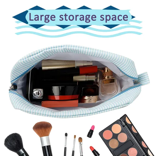 Miniatura 3 de Bolsa de maquillaje GFU para mujeres, linda bolsa de cosméticos, bolsa ligera de aseo y maquillaje, gran bolsa organizadora de almacenamiento