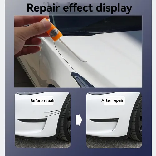 Miniatura 2 de Lápiz de pintura de retoque blanco para automóviles y kit de removedor de arañazos de automóvil, fácil reparación de arañazos para vehículos