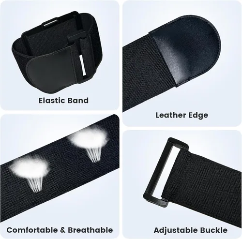Miniatura 3 de OHLPRO Pilot Kneeboard para iPad y tabletas de 7 a 11 pulgadas, paquete de 2 correas elásticas mejoradas para un ajuste seguro en el muslo, ángulos